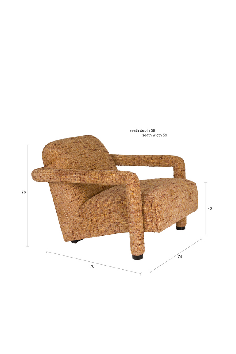 Melange Fabric Lounge Chair | Dutchbone Kent | Oroatrade.com