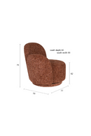 Melange Fabric Swivel Lounge Chair | Dutchone Rose | Oroatrade.com