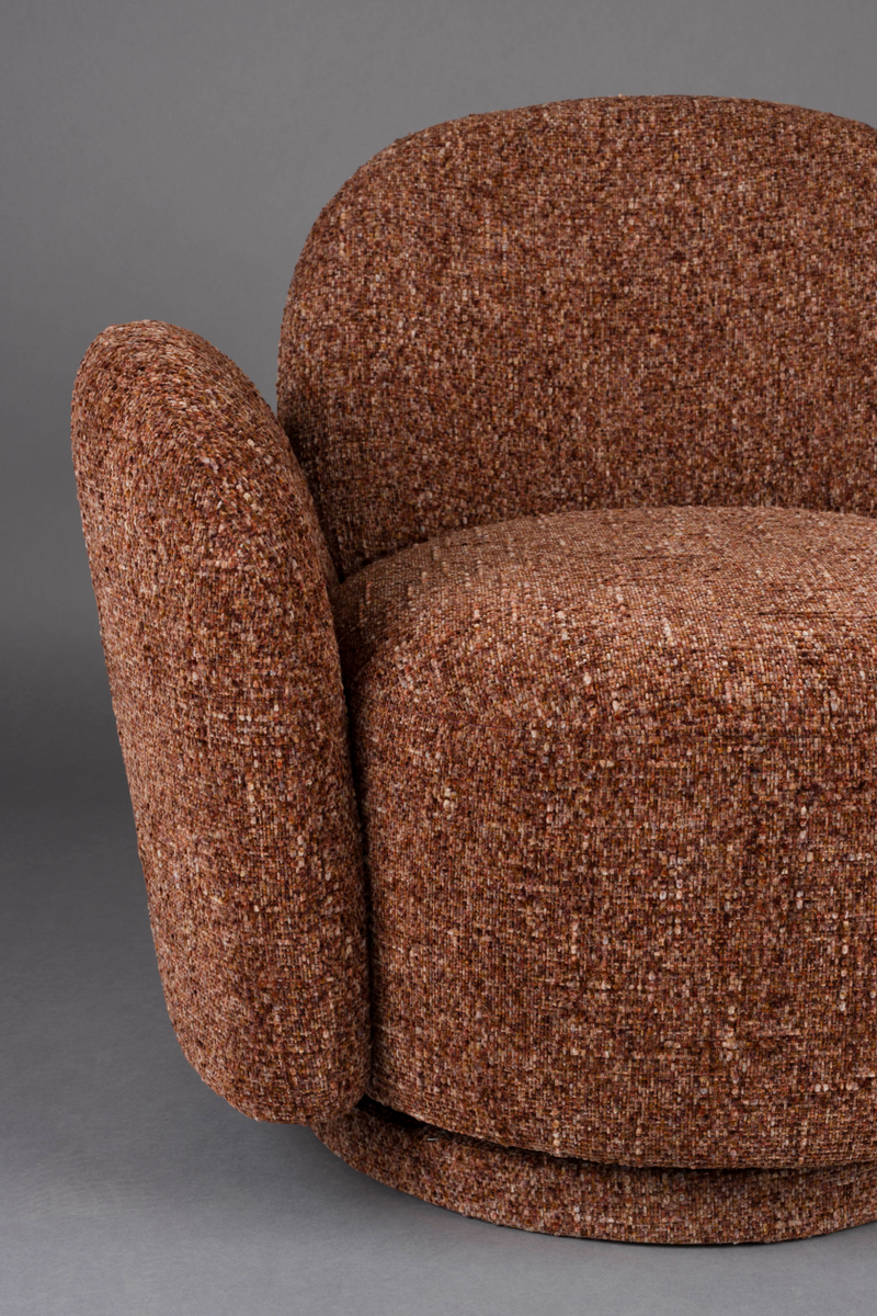 Melange Fabric Swivel Lounge Chair | Dutchone Rose | Oroatrade.com