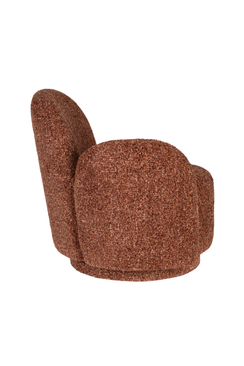 Melange Fabric Swivel Lounge Chair | Dutchone Rose | Oroatrade.com
