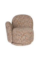 Melange Fabric Swivel Lounge Chair | Dutchone Rose | Oroatrade.com