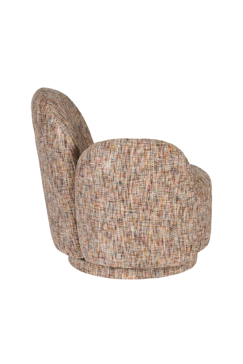 Melange Fabric Swivel Lounge Chair | Dutchone Rose | Oroatrade.com