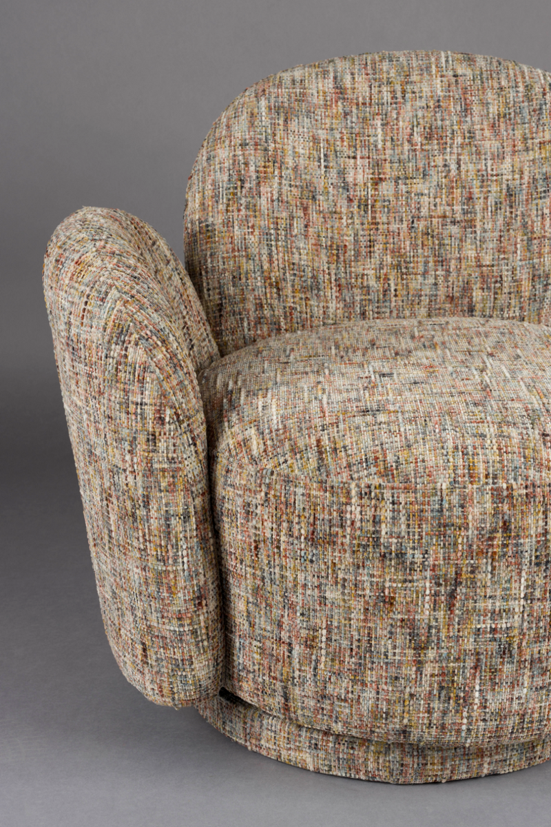Melange Fabric Swivel Lounge Chair | Dutchone Rose | Oroatrade.com