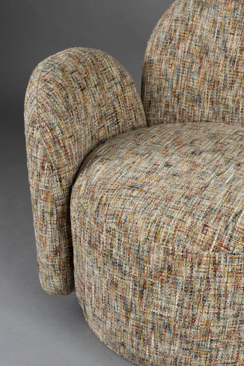 Melange Fabric Swivel Lounge Chair | Dutchone Rose | Oroatrade.com