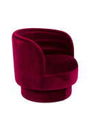 Red Velvet Swivel Lounge Chair | Dutchbone Dorothy | Oroatrade.com