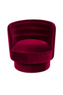 Red Velvet Swivel Lounge Chair | Dutchbone Dorothy | Oroatrade.com