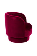 Red Velvet Swivel Lounge Chair | Dutchbone Dorothy | Oroatrade.com