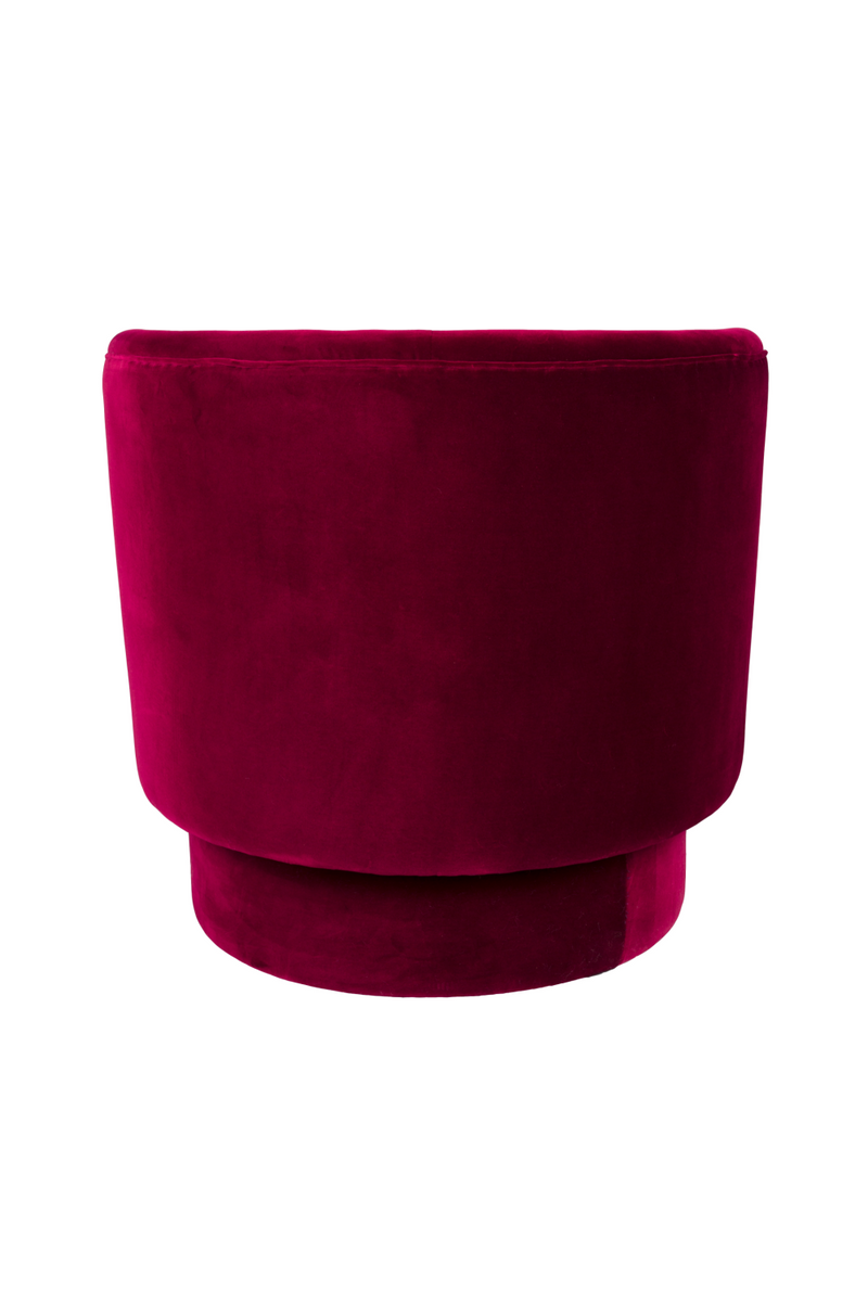 Red Velvet Swivel Lounge Chair | Dutchbone Dorothy | Oroatrade.com
