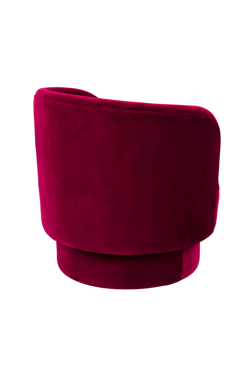 Red Velvet Swivel Lounge Chair | Dutchbone Dorothy | Oroatrade.com