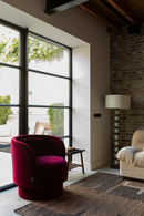 Red Velvet Swivel Lounge Chair | Dutchbone Dorothy | Oroatrade.com