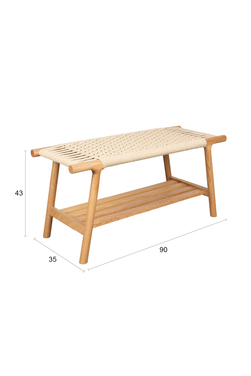 Woven Rope Bench | Dutchbone Kintaro | Oroatrade.com