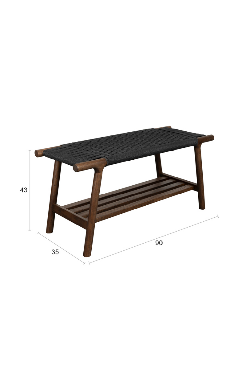 Woven Rope Bench | Dutchbone Kintaro | Oroatrade.com