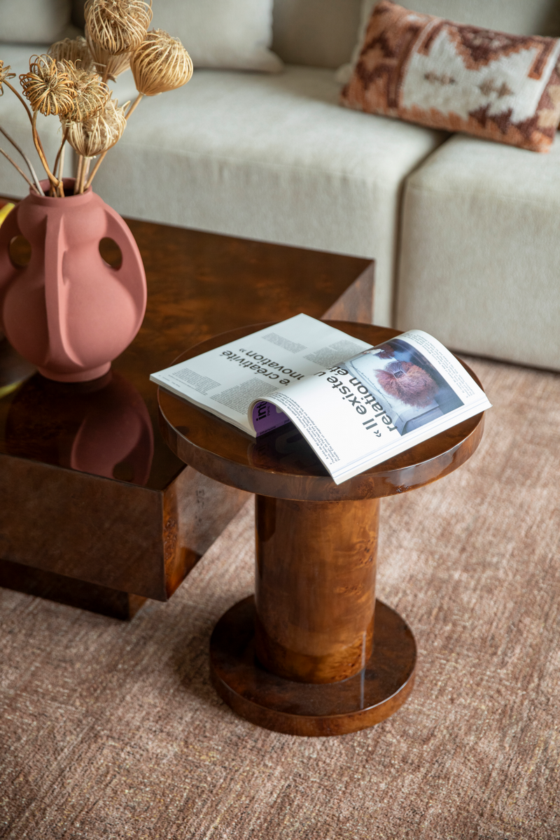 Glossy Wooden Side Table | Dutchbone Quinn | Oroatrade.com