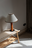 Ribbed Oak Table Lamp | Dutchbone Horace | Oroatrade.com