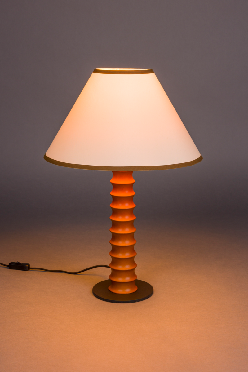 Ribbed Oak Table Lamp | Dutchbone Horace | Oroatrade.com