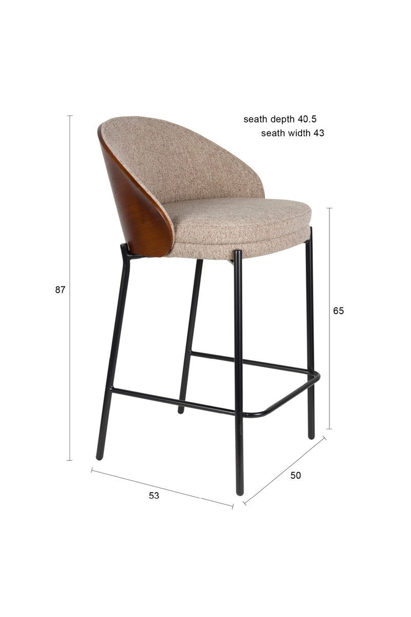 Arched Back Counter Chairs (2) | Dutchbone Rodin | Oroatrade.com