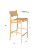 Woven Paper Counter Stool | Dutchbone Cecile | Oroatrade.com