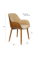 Upholstered Dining Armchair | Dutchbone Taylor | Oroatrade.com