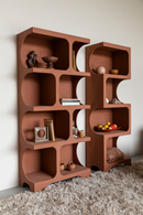 Matte Terracotta Shelf Cabinet | Dutchbone Dundee | Oroatrade.com
