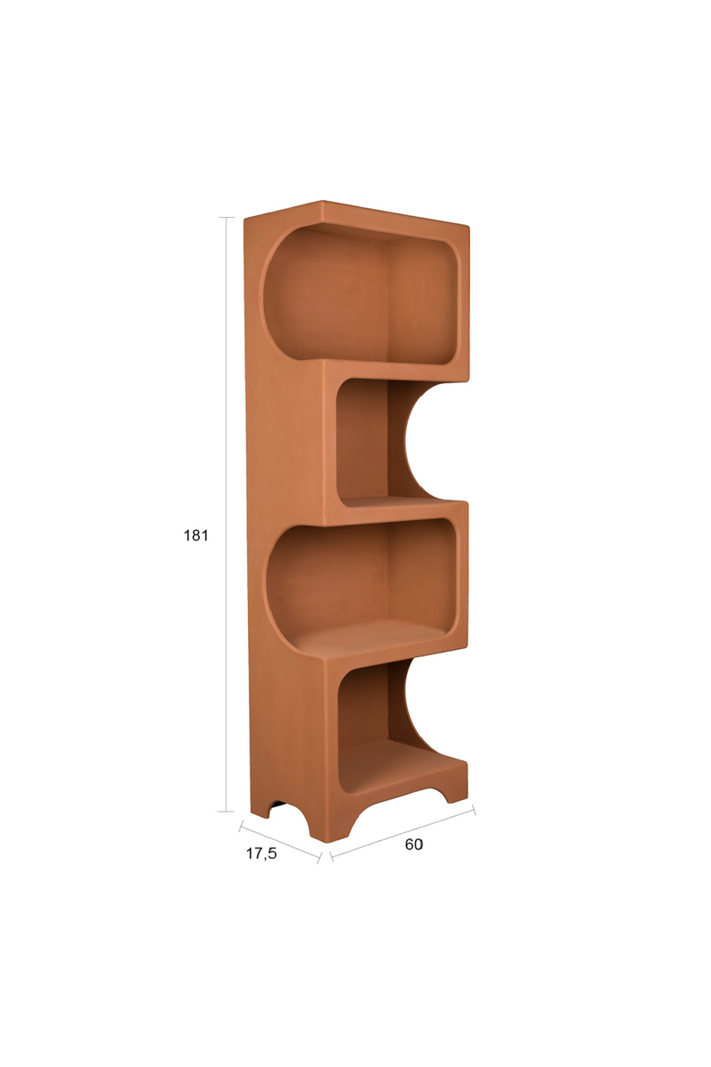 Matte Terracotta Shelf Cabinet | Dutchbone Dundee | Oroatrade.com