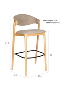 Beech Wood Counter Stools (2) | Dutchbone Babington | Oroatrade.com