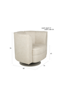 Curved Swivel Lounge Chair | Dutchbone Flower | Oroatrade.com