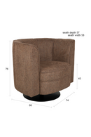 Curved Swivel Lounge Chair | Dutchbone Flower | Oroatrade.com