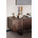 Wooden Geometrical 4-Door Sideboard | Dutchbone Bruneau | Oroatrade.com