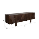 Wooden Geometrical 4-Door Sideboard | Dutchbone Bruneau | Oroatrade.com