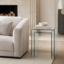 Hospitality furniture - Clear Glass Side Tables (2) - www.oroatrade.com