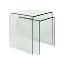 Hospitality furniture - Clear Glass Side Tables (2) - www.oroatrade.com