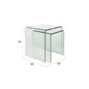 Hospitality furniture - Clear Glass Side Tables (2) - www.oroatrade.com