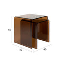 Brown Glass Side Table Set (2) | Dutchbone Vetro | Oroatrade.com