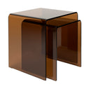 Brown Glass Side Table Set (2) | Dutchbone Vetro | Oroatrade.com