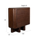 Walnut Wood 3-Drawer Cabinet | Dutchbone Herman | Oroatrade.com
