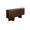 Contract furniture - Walnut Finished 2-Door Sideboard - www.oroatrade.com
