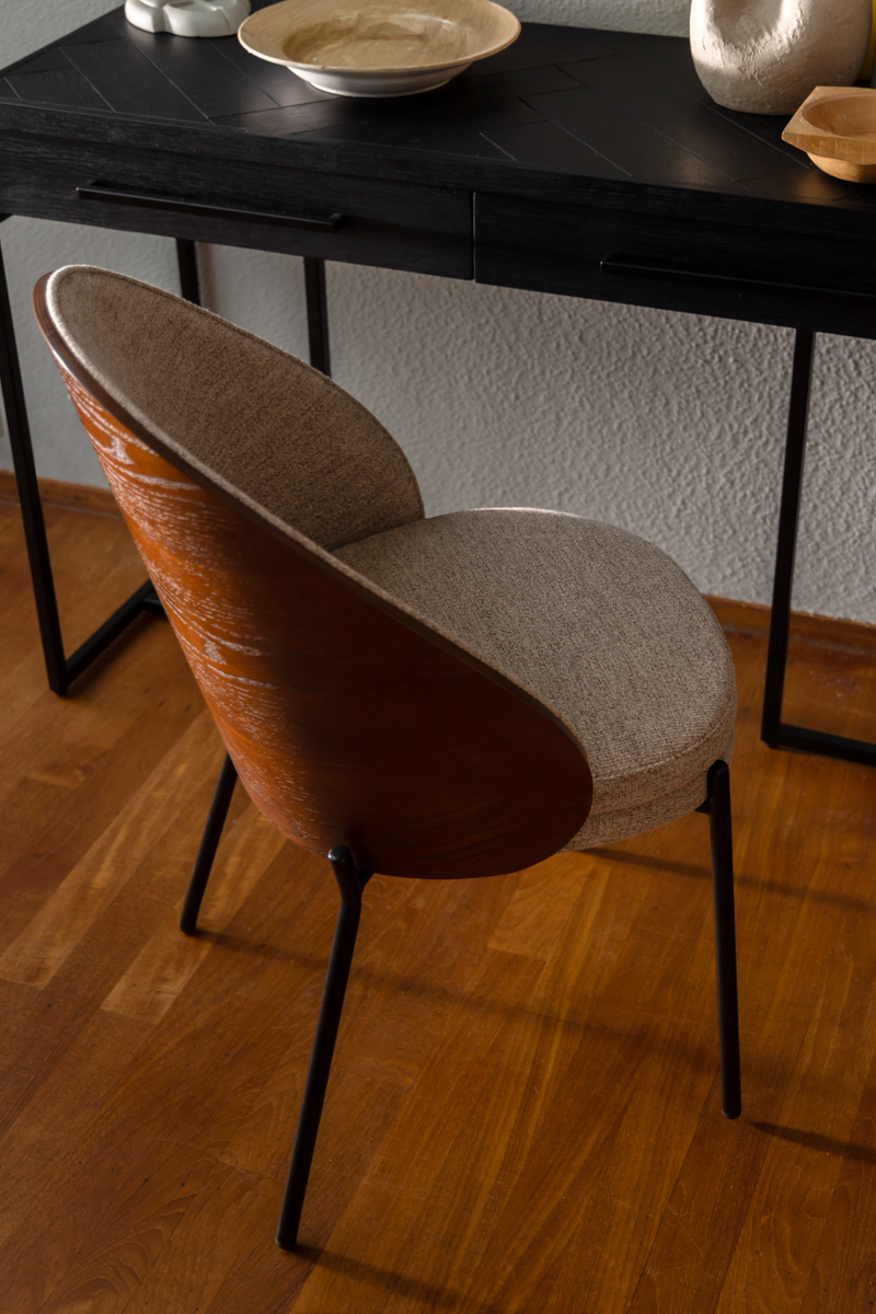 Beige Fabric Dining Chairs (2) | Dutchbone Rodin | Oroatrade.com