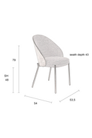 Beige Fabric Dining Chairs (2) | Dutchbone Rodin | Oroatrade.com