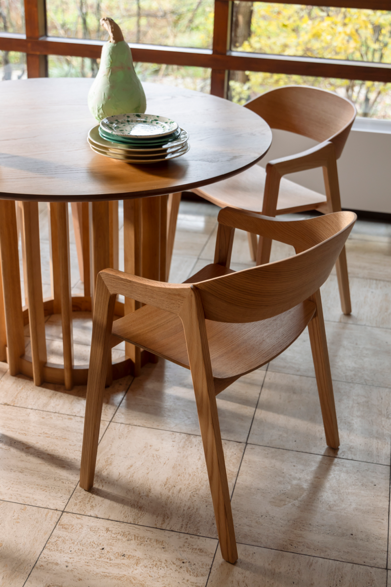 Natural Wooden Dining Chairs (2) | Dutchbone Westlake | Oroatrade.com