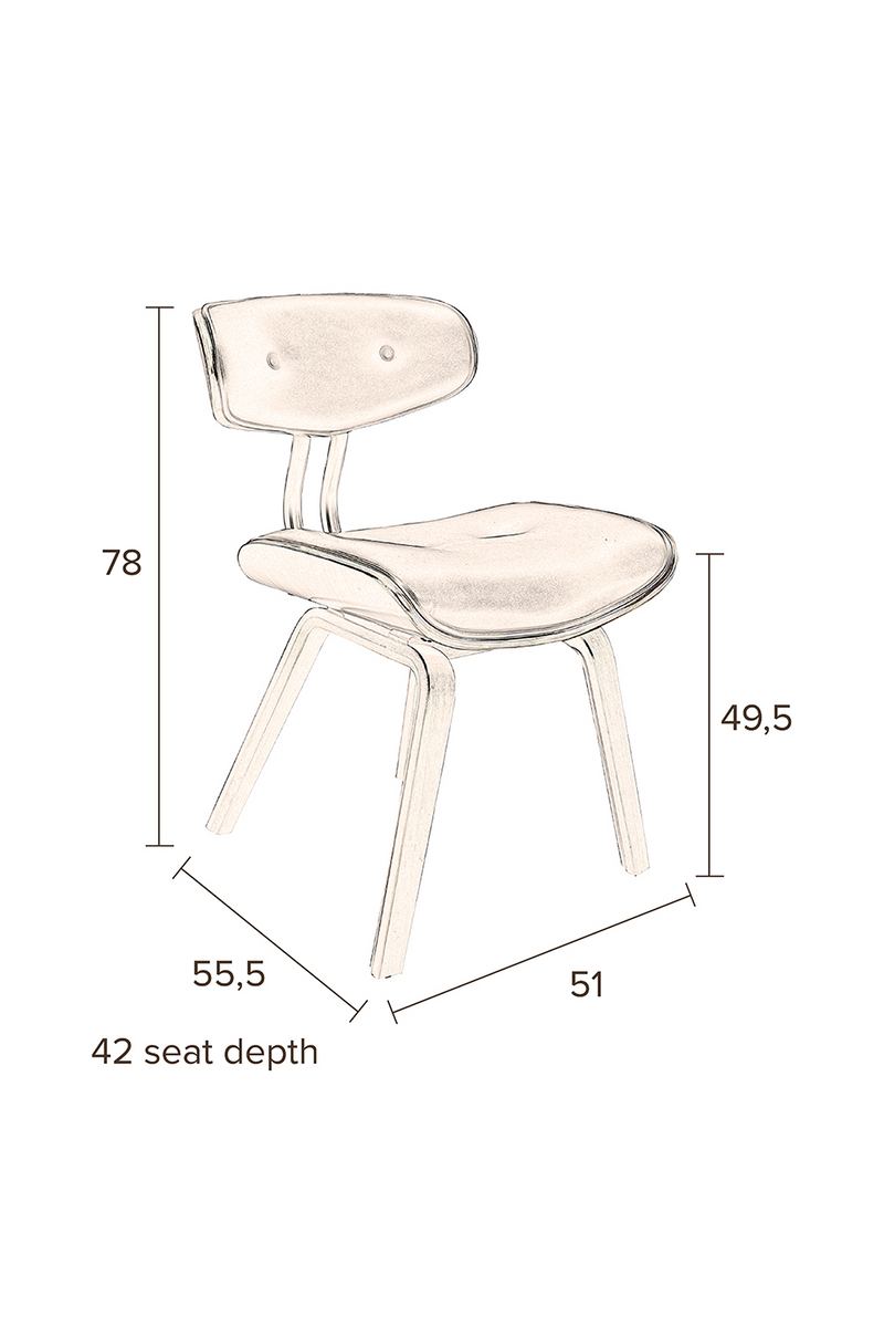 Poplar Wood Side Chair | Dutchbone Blackwood | Oroatrade.com
