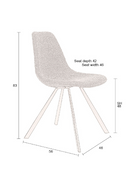 Bouclé Bucket Dining Chair (2) | Dutchbone Franky | Oroatrade.com