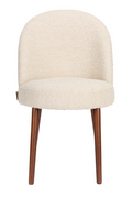 Bouclé Curved Dining Chair (2) | Dutchbone Barbara | Oroatrade.com