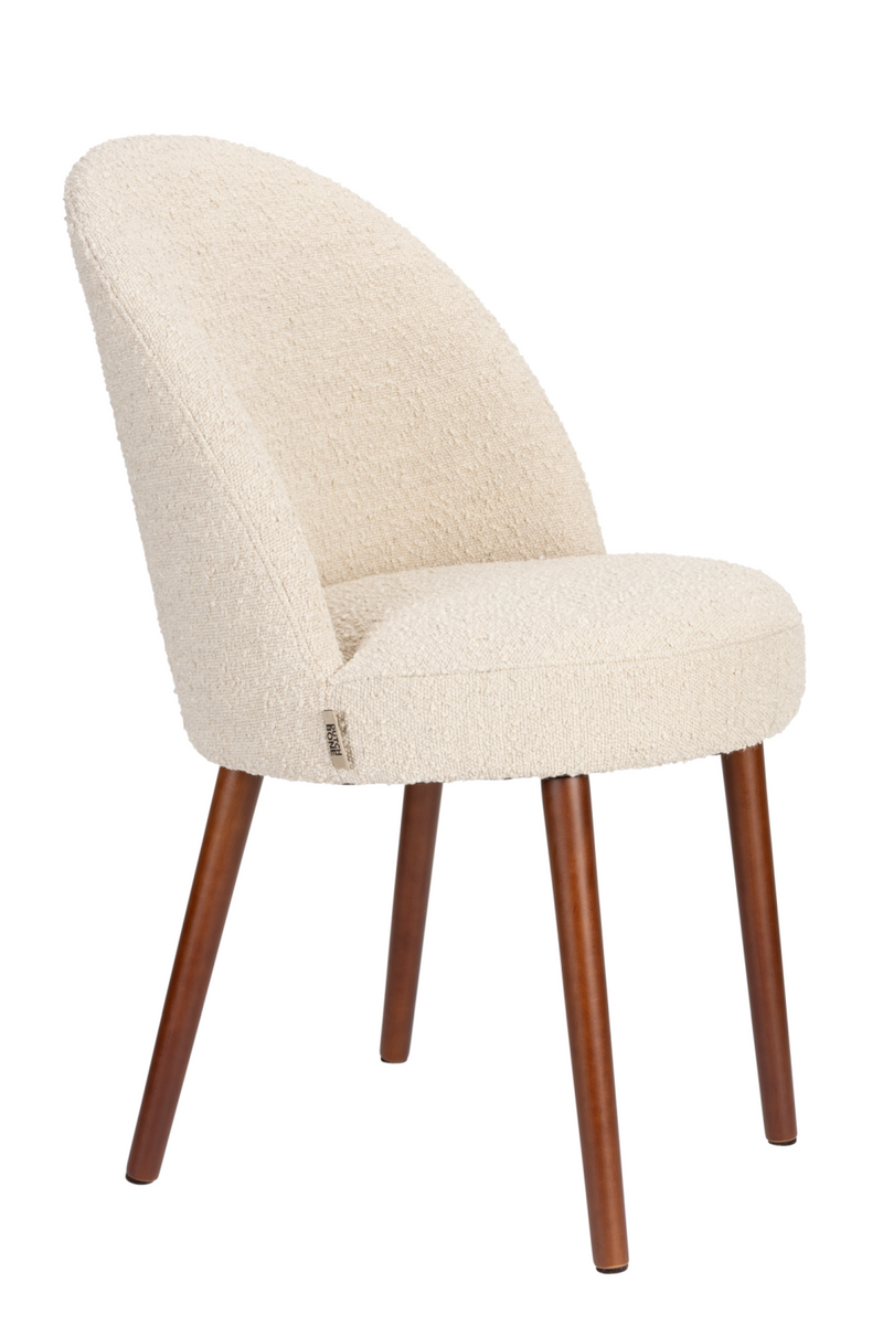 Bouclé Curved Dining Chair (2) | Dutchbone Barbara | Oroatrade.com