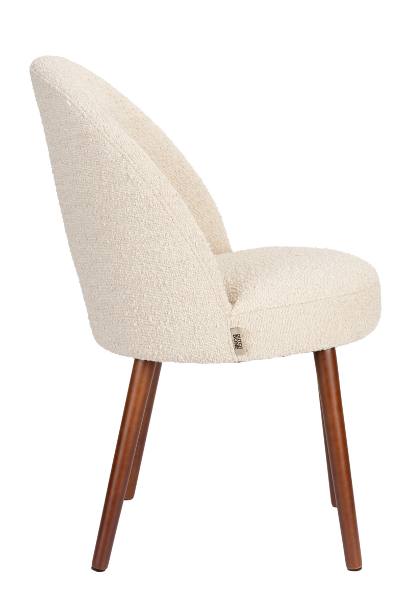 Bouclé Curved Dining Chair (2) | Dutchbone Barbara | Oroatrade.com