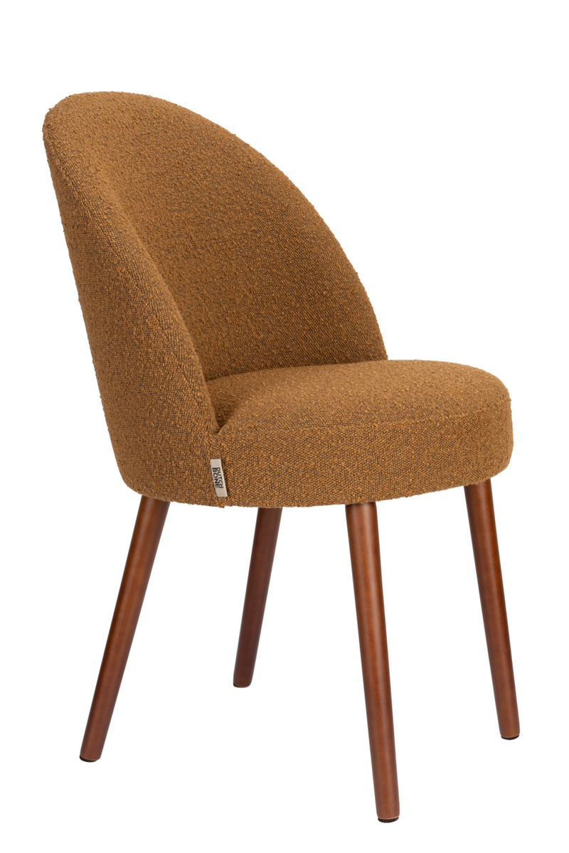 Bouclé Curved Dining Chair (2) | Dutchbone Barbara | Oroatrade.com