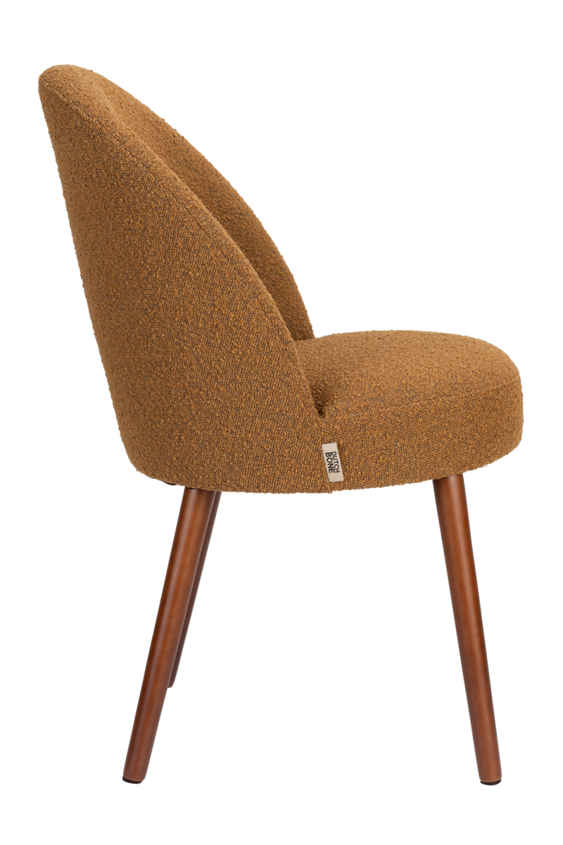 Bouclé Curved Dining Chair (2) | Dutchbone Barbara | Oroatrade.com