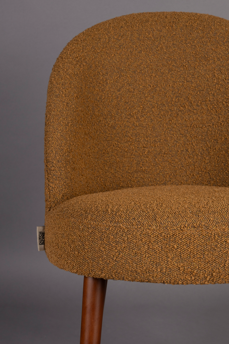 Bouclé Curved Dining Chair (2) | Dutchbone Barbara | Oroatrade.com