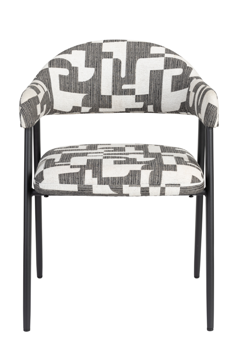 Graphic Patterned Dining Chair (2) | Dutchbone Miyo | Oroatrade.com