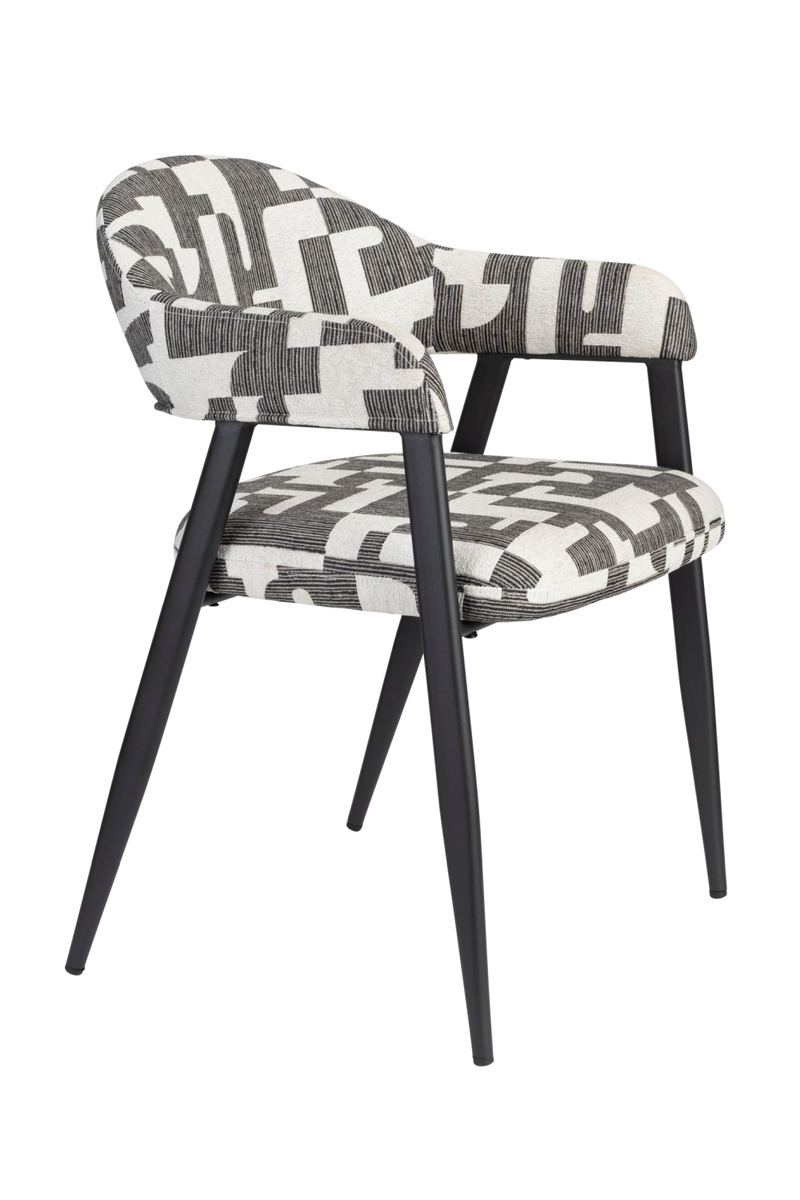 Graphic Patterned Dining Chair (2) | Dutchbone Miyo | Oroatrade.com