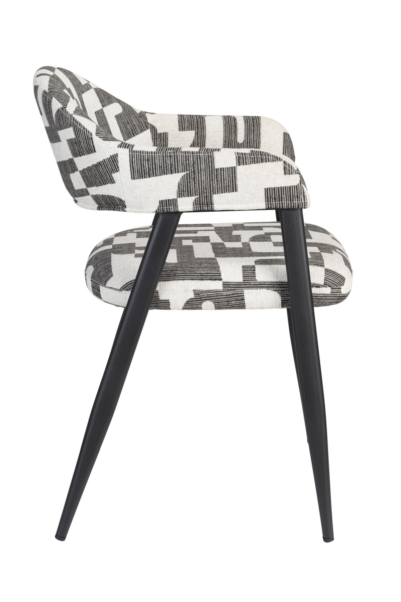 Graphic Patterned Dining Chair (2) | Dutchbone Miyo | Oroatrade.com